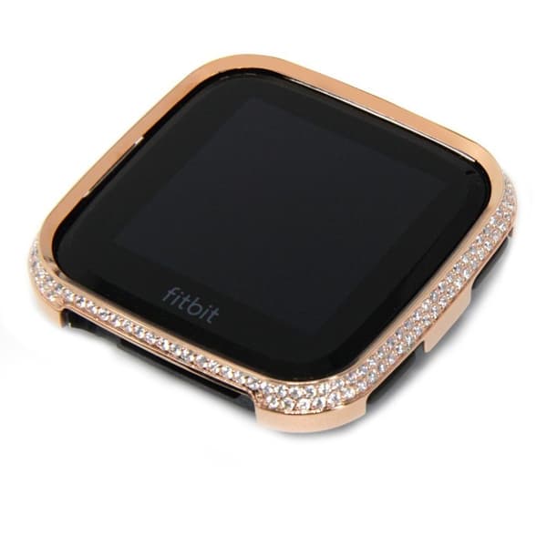 Fitbit Versa skyddsskal aluminiumlegering strasstenar - Rosenguld multifärg