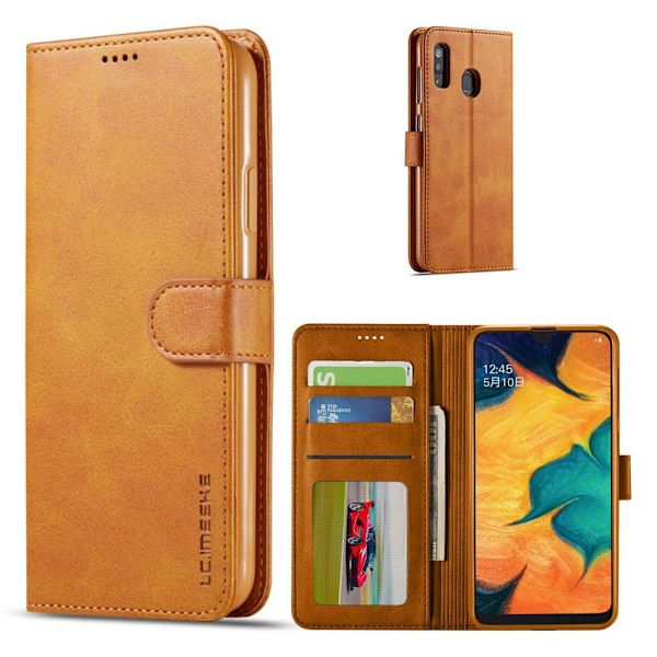 LC.IMEEKE Samsung Galaxy A40 Flip Etui - Brun Brown