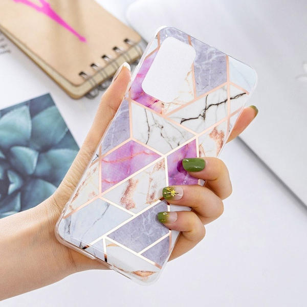 Marble Samsung Galaxy A32 Etui - Lilla / Hvit Multicolor