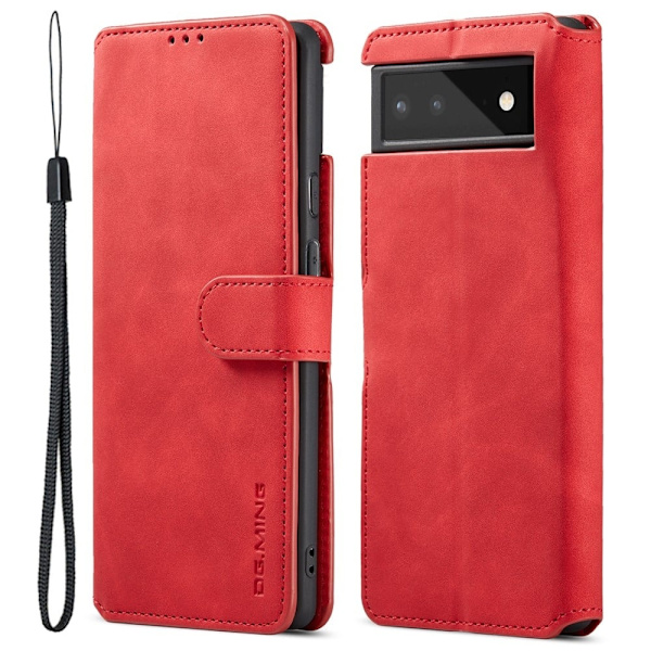 DG.Ming Google Pixel 6 Retro Suojakotelo - Punainen Red