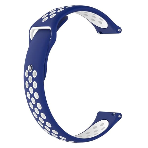 Huawei Watch GT 22mm mjukplast klockband - Blå / Vit Blå
