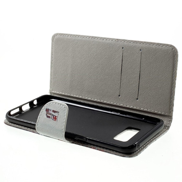 Samsung Galaxy S8+ Mønstret Lær Flip Etui- London Elements Multicolor