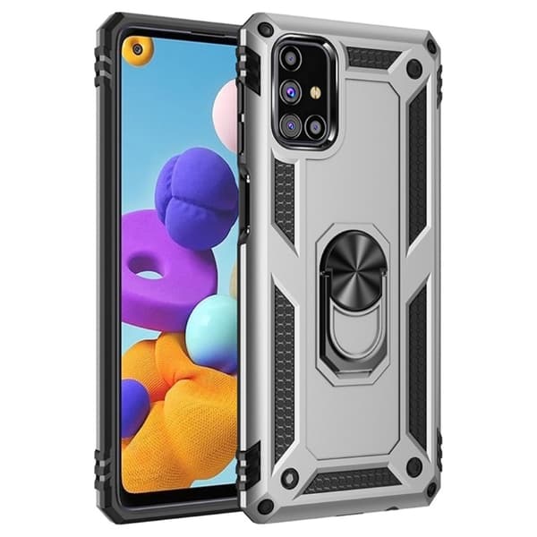 Bofink Combat Samsung Galaxy M31s kotelot - Hopea Silver grey