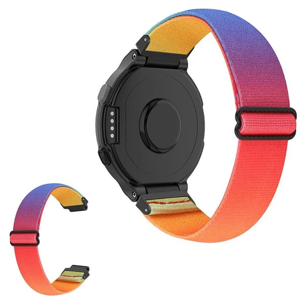 Unik elastisk, justerbar nylonspenne for Garmin Forerunner-klokke - Fargerik Multicolor