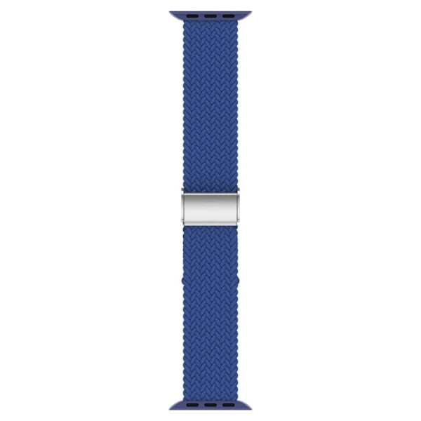 Apple Watch (45mm) simple nylon watch strap - Dark Blue Blå