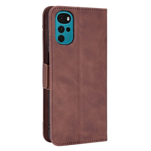 Moderne Motorola Moto G22 læderetui med pung - Brun Brown