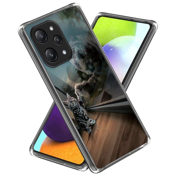 Deco Xiaomi Redmi 12 / Xiaomi Poco M6 Pro deksel - Speilkatt Silver grey