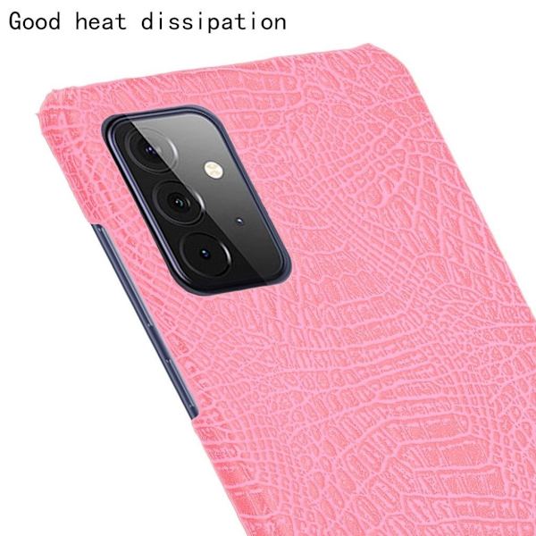 Croco Etui Samsung Galaxy A72 5G - Rosa Pink