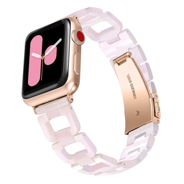 Apple Watch (45 mm) elegant klockarmband i harts - Ljusrosa Rosa