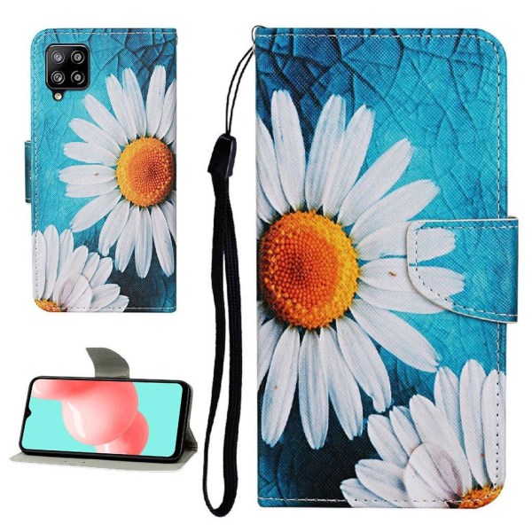 Wonderland Samsung Galaxy A22 4G Flip Etui - Krysantemum Multicolor