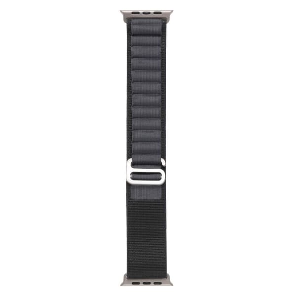 Apple Watch Series 8 (45 mm) / Watch Ultra nylonarmband med ögla - Mörkgrå Silvergrå