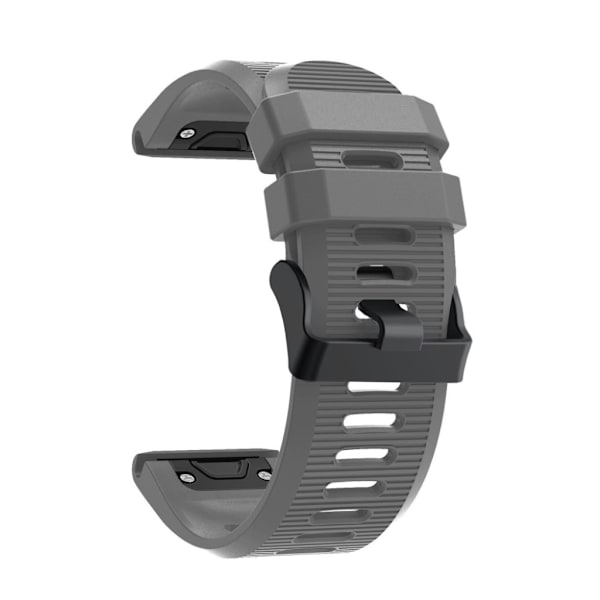 Garmin Fenix 5X Plus klockarmband i silikon - Grå Silvergrå
