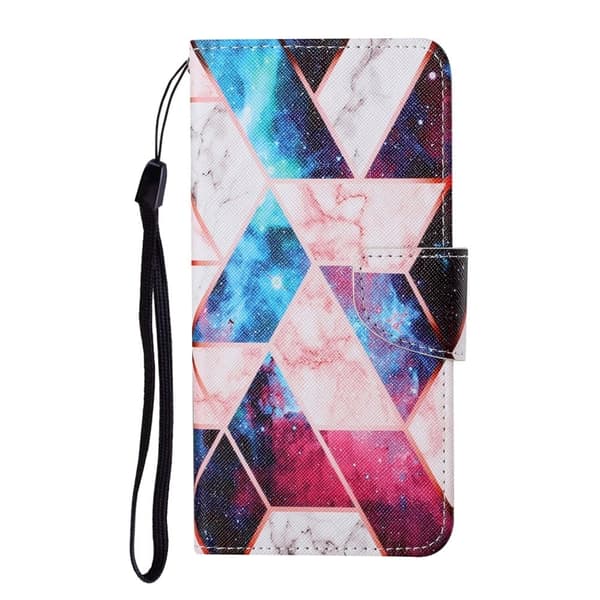 Wonderland Samsung Galaxy S22 Ultra Läppäkotelo - Starry Sky / Marble Pattern Multicolor