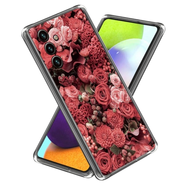 Deco Samsung Galaxy A34 5G skal - Konstlösa Miljoner Blommor Röd