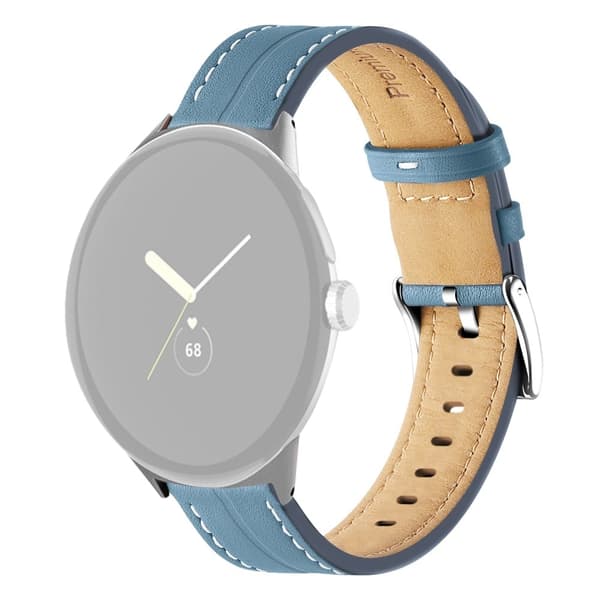 Aitoa nahkaa oleva ranneke Google Pixel Watch -kelloon - Sininen Blue