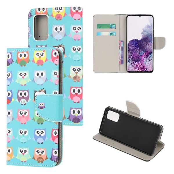 Wonderland Samsung Galaxy S20 Plus flip kuoret - Useita Pöllöjä Multicolor