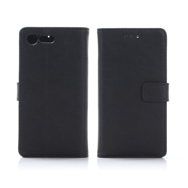 Mankell Sony Xperia X Compact Nahkakotelo Läpällä - Musta Black