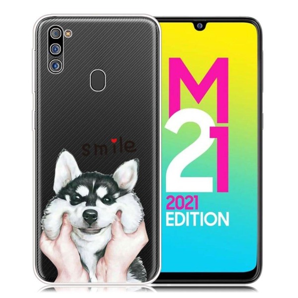 Deco Samsung Galaxy M21 2021 Suojakotelo - Husky White