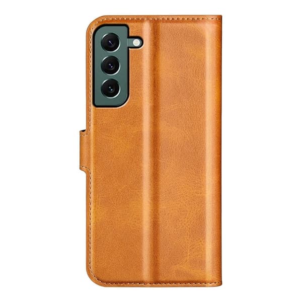 Læretui med Lommebok til Samsung Galaxy S23 Plus - Gul Yellow