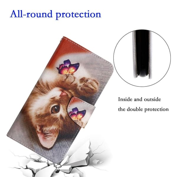 Wonderland Samsung Galaxy S23 Plus Flip Etui - Sommerfugl / Kat Brown