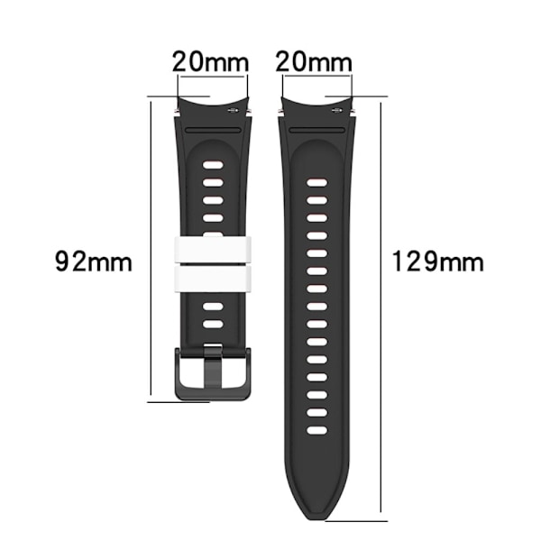 Samsung Galaxy Watch 5 / 4 / 3 silikone urrem - Olivengrøn / Sort Green