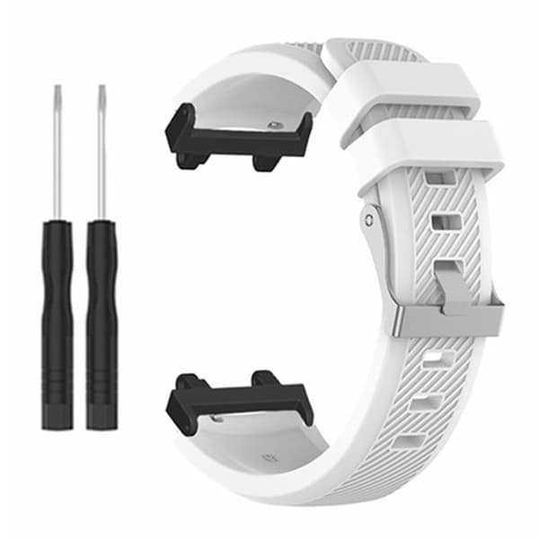 Huami Amazfit Active Edge A2212 Watch Band Twill Texture Silicone Strap Replacement - Hvid White