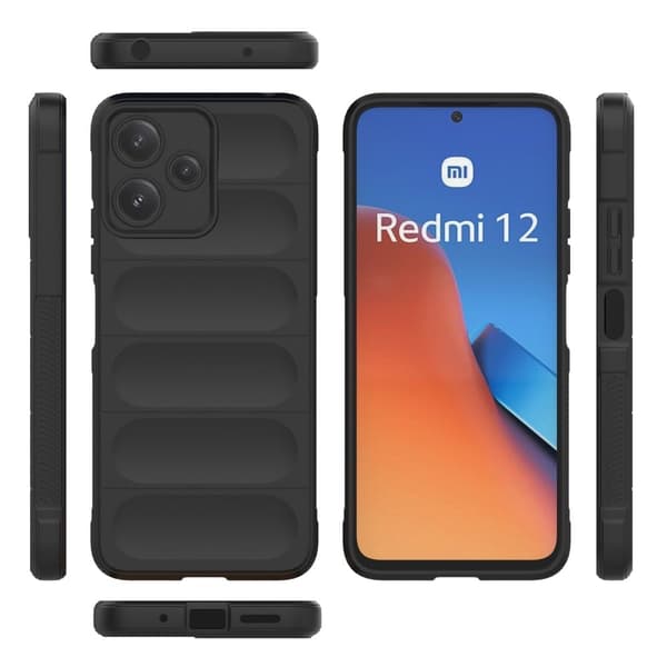 Mjukt greppformat Xiaomi Redmi 12 / Xiaomi Poco M6 Pro skal - Blå Blå