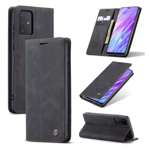 CaseMe Samsung Galaxy S20 Vintage kotelot - Musta Black