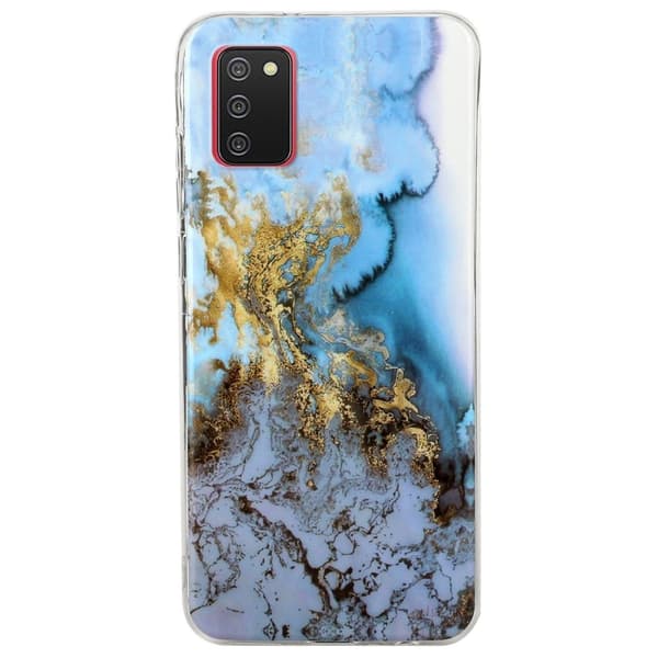 Marble Samsung Galaxy A03s Suojakotelo - Seawater Blue Multicolor