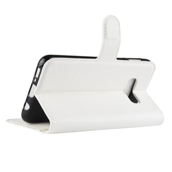 Samsung Galaxy S10e litchi skin læder flip etui - Hvid White