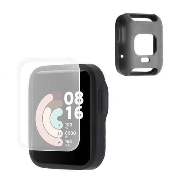 HAT PRINCE Xiaomi Redmi Watch TPU kansi + näytönsuoja - Musta Black