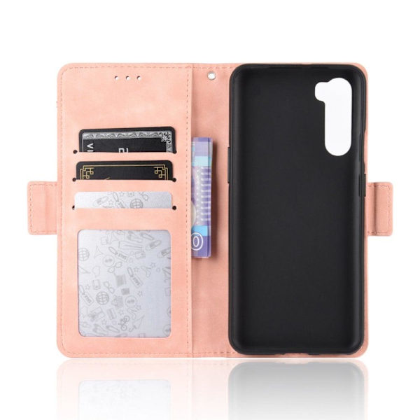Modernt OnePlus Nord fodral med plånbok - Rosa Rosa