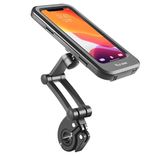 WEST BIKING Universal justerbar telefonholder til cykelstyret Black