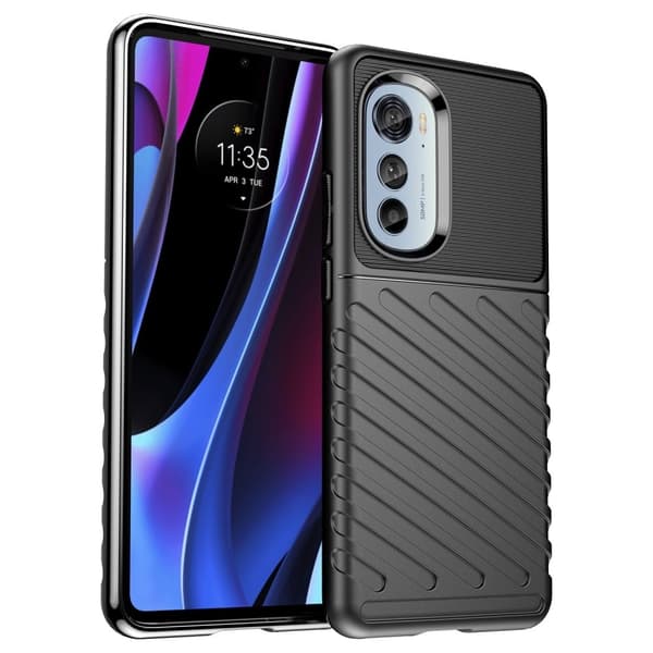 Thunder Motorola Moto Edge 2022 Suojakotelo - Musta Black