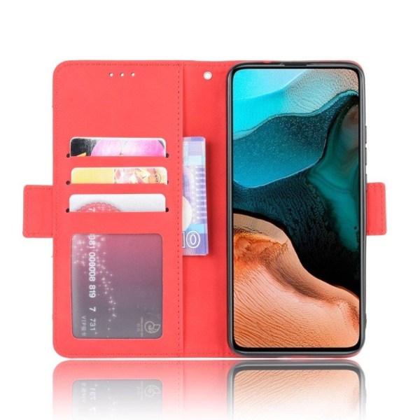 Modernt Xiaomi Poco F2 Pro / Xiaomi Redmi K30 Pro / Xiaomi Redmi K30 Pro Zoom fodral med plånbok - Röd Röd