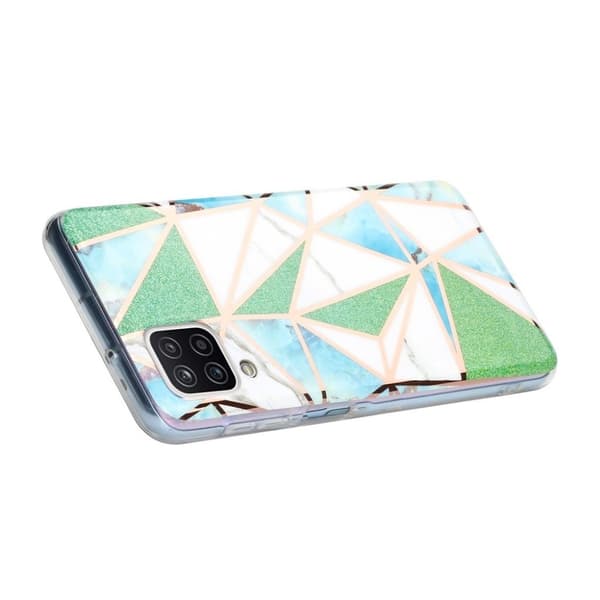 Marble design Samsung Galaxy A12 5G kotelot - Sininen / Vihreä Muodot Green