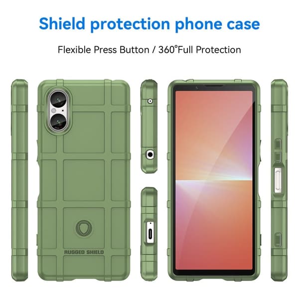 Rugged Shield Etui Sony Xperia 5 V - Grøn Green