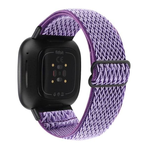 Fitbit Sense 2 / Versa 4 klockarmband i elastisk nylon - Lila Lila