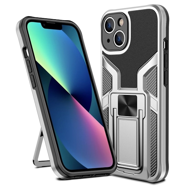 Stöttåligt iPhone 14 Plus hybridskal - Silver/Grå Silvergrå