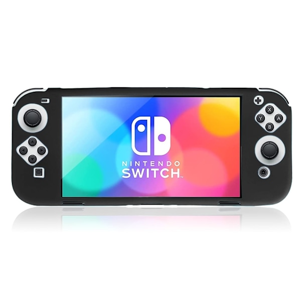 KJH Nintendo Switch OLED silikonisuojus - Musta Black