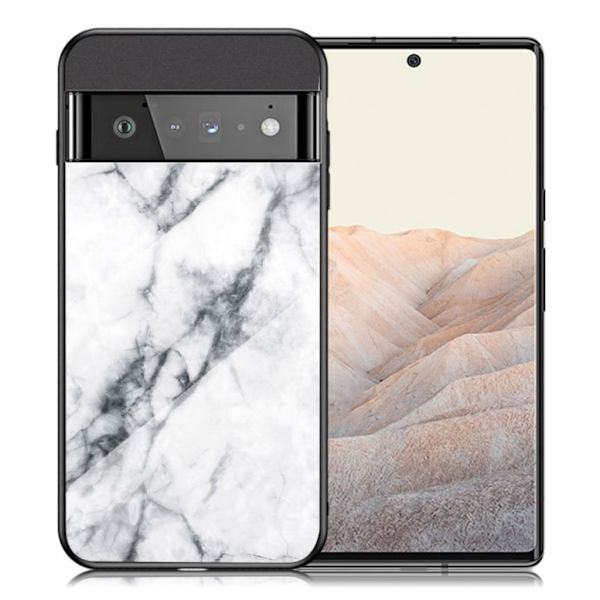 Fantasy Marmor Google Pixel 6 Pro skal - Vit Marmor Vit