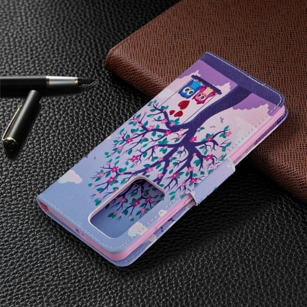 Wonderland Huawei P40 Pro flip etui - Tree og Owls Multicolor