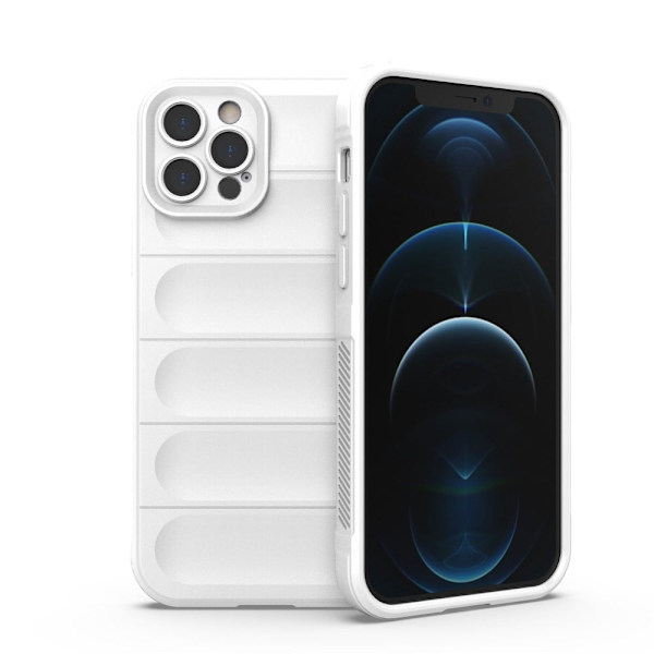 Mjukt greppformat iPhone 12 Pro skal - Vit Vit
