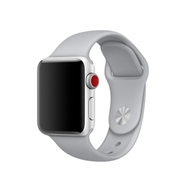 Apple Watch Series 4 44mm blødt silikone Urrem - Lysegrå Silver grey