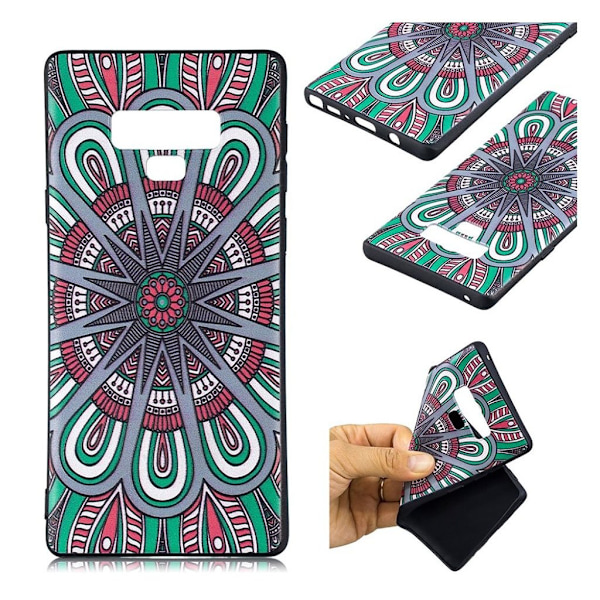 Samsung Galaxy Note9 mobiletui i silikone med  præget mønster - Abstrakt flora Multicolor