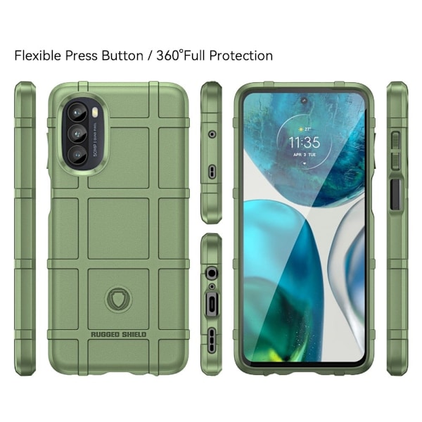 Rugged Shield Motorola Moto G52 kotelot - Vihreä Green