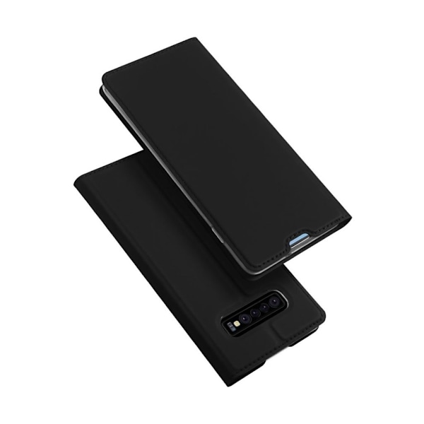 DUX DUCIS Samsung Galaxy S10 læder flip etui - Sort Black