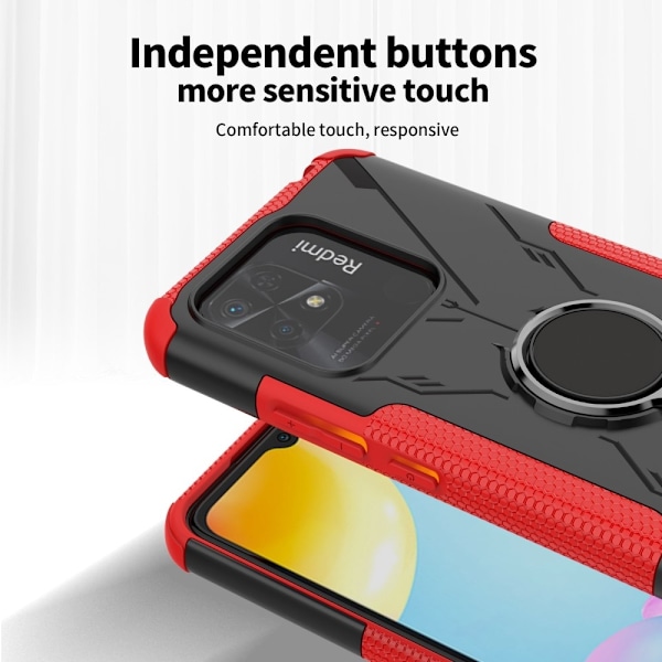 Kickstand-skydd med magnetiskt ark för Xiaomi Redmi 10 Power / Redmi 10C - Blå Blå