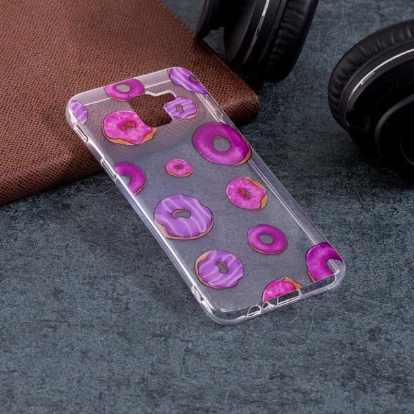 IMD Samsung Galaxy J6 beskyttelses deksel av silikon med printet bilde - smultering Multicolor