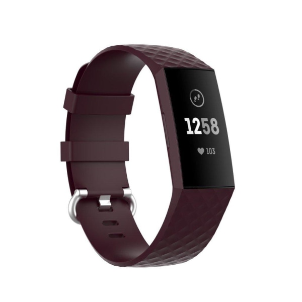 Fitbit Charge 3 / 4 kestävä ranneke - Tumman Ruskea Brown